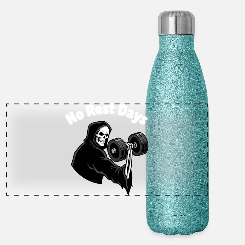 No Rest Days Grim Lifter Panorama Glitzer Isolierflasche 500 ml
