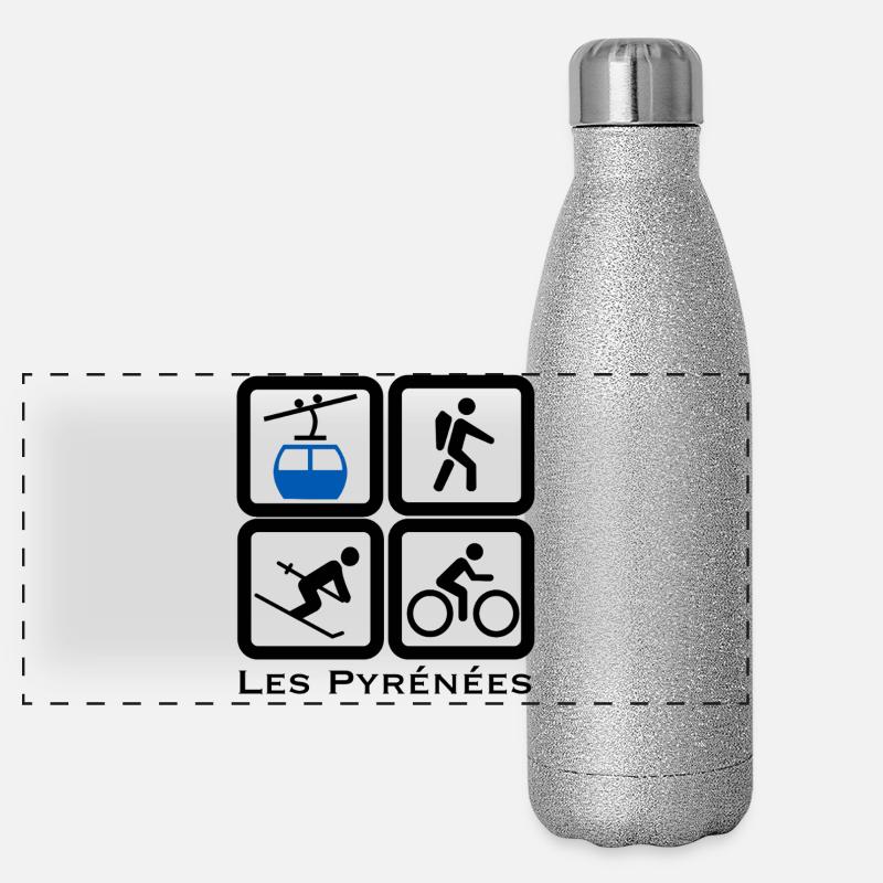 The Pyrenees - Panoramic Glitter Thermal Bottle 500 ml - silver glitter