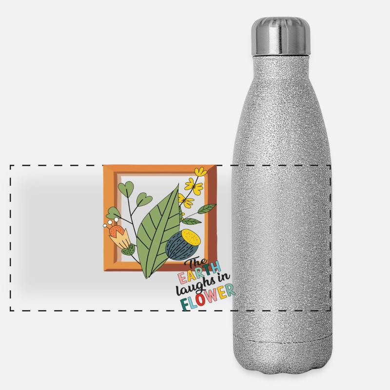 Image de fleur Gourde isotherme panoramique pailletée 500 ml