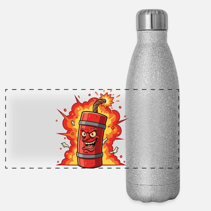 Popping Dynamite Cartoon Panoramic Glitter Thermal Bottle 500 ml