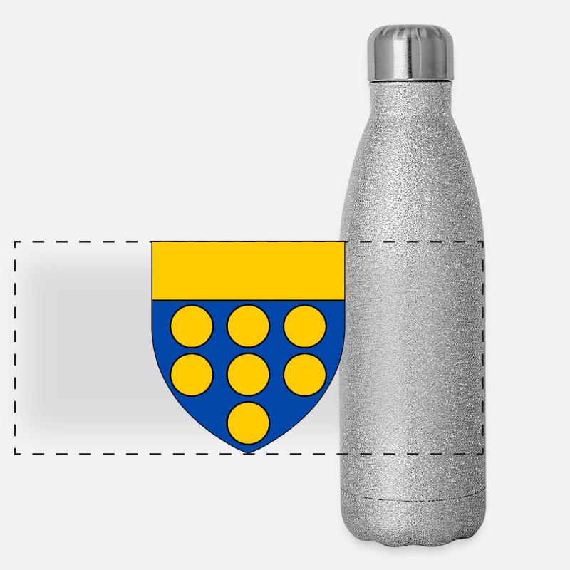 Blason de la Brie Gourde isotherme panoramique pailletée 500 ml