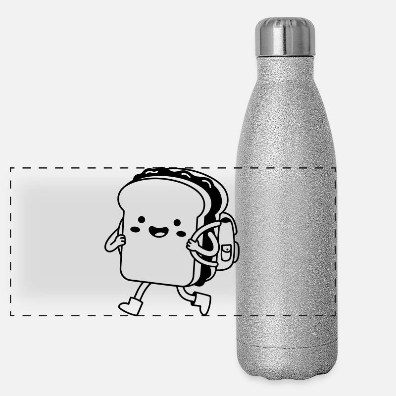 Sandwich Kawaii Gourde isotherme panoramique pailletée 500 ml
