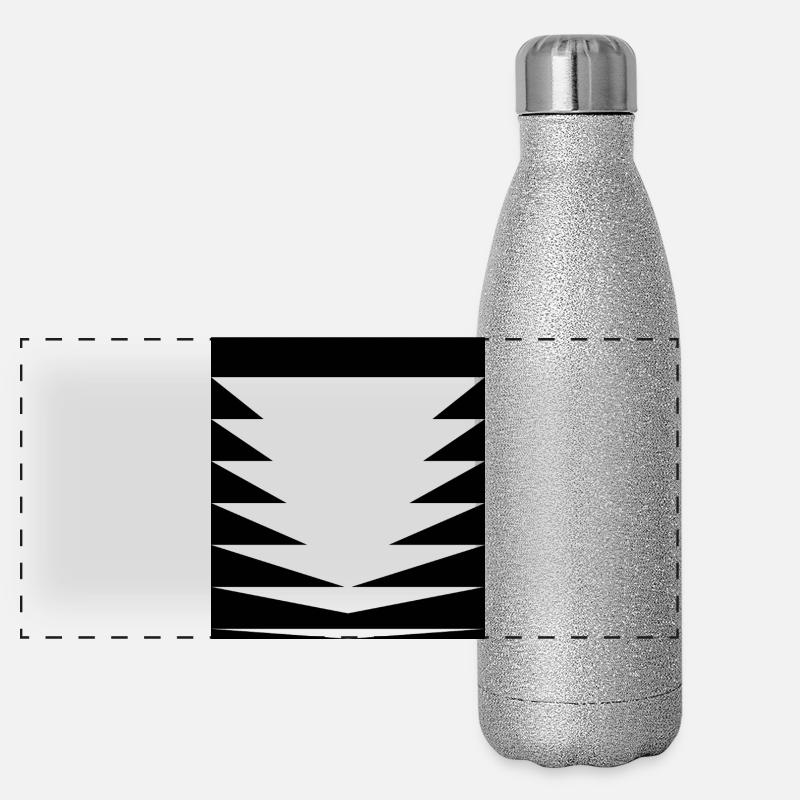 Conception du motif triangle Gourde isotherme panoramique pailletée 500 ml