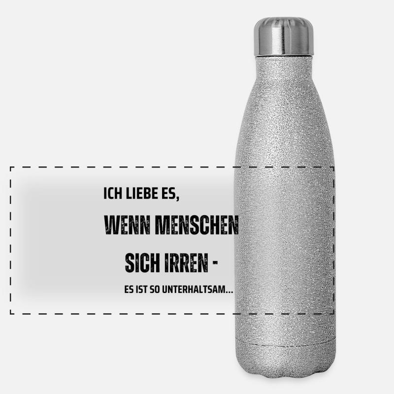 Menschen irren sich Panorama Glitzer Isolierflasche 500 ml