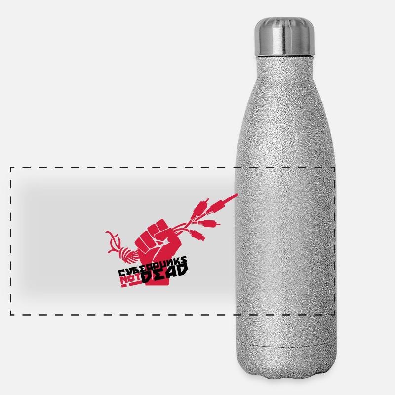 Cyber Punks not dead Panoramic Glitter Thermal Bottle 500 ml