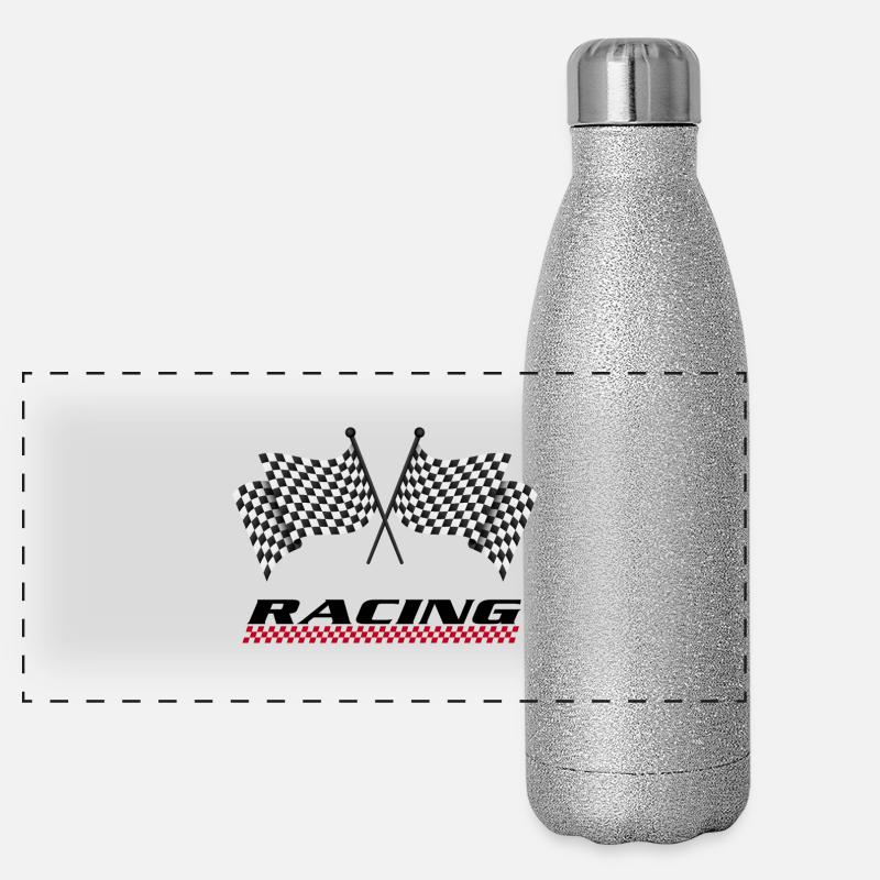 RACING - Course auto Gourde isotherme panoramique pailletée 500 ml