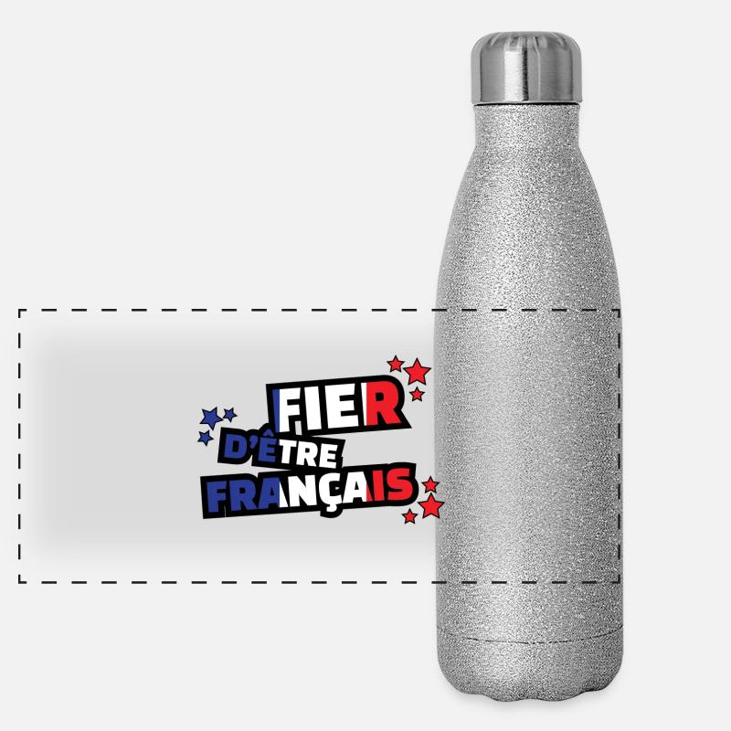 fier d'être francais Gourde isotherme panoramique pailletée 500 ml