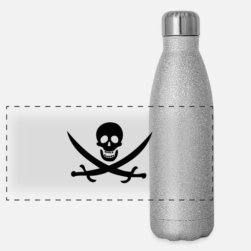 Pirat Panorama Glitzer Isolierflasche 500 ml