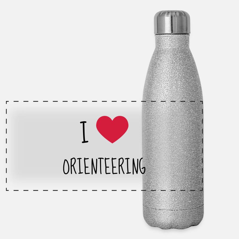 Orienteering / Orienteer / Orientierungslauf Panorama Glitzer Isolierflasche 500 ml