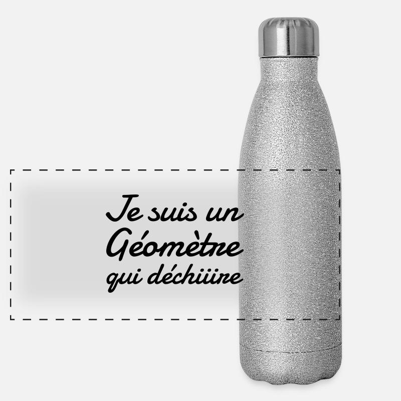 Vermesser / Vermesserin / Topographie / Tiefbau Panorama Glitzer Isolierflasche 500 ml