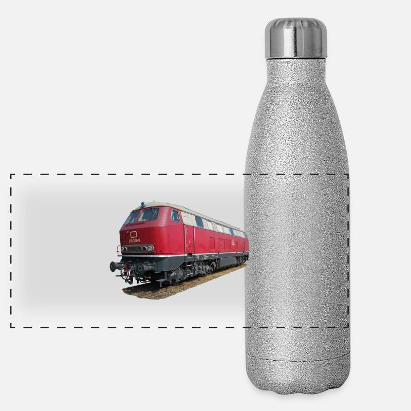 Locomotive DB216 Gourde isotherme panoramique pailletée 500 ml
