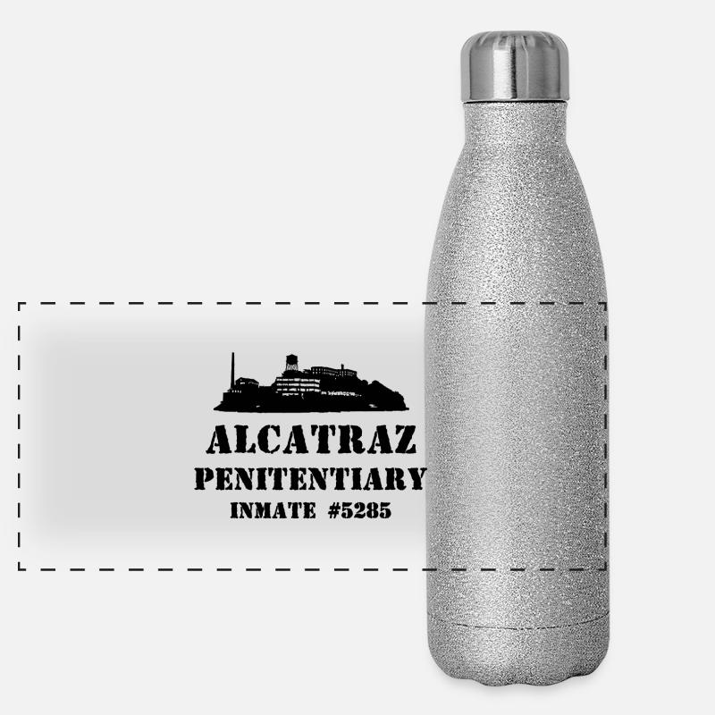 Alcatraz - Pénitencier - Détenu 5285 Prison Gourde isotherme panoramique pailletée 500 ml