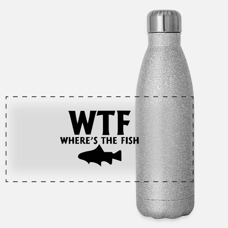wtf, wo ist der Fisch Panorama Glitzer Isolierflasche 500 ml