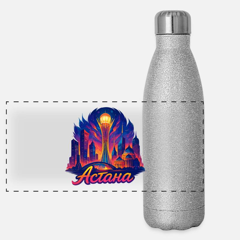 Astana Capital Kazakhstan Cool Gift Panoramic Glitter Thermal Bottle 500 ml