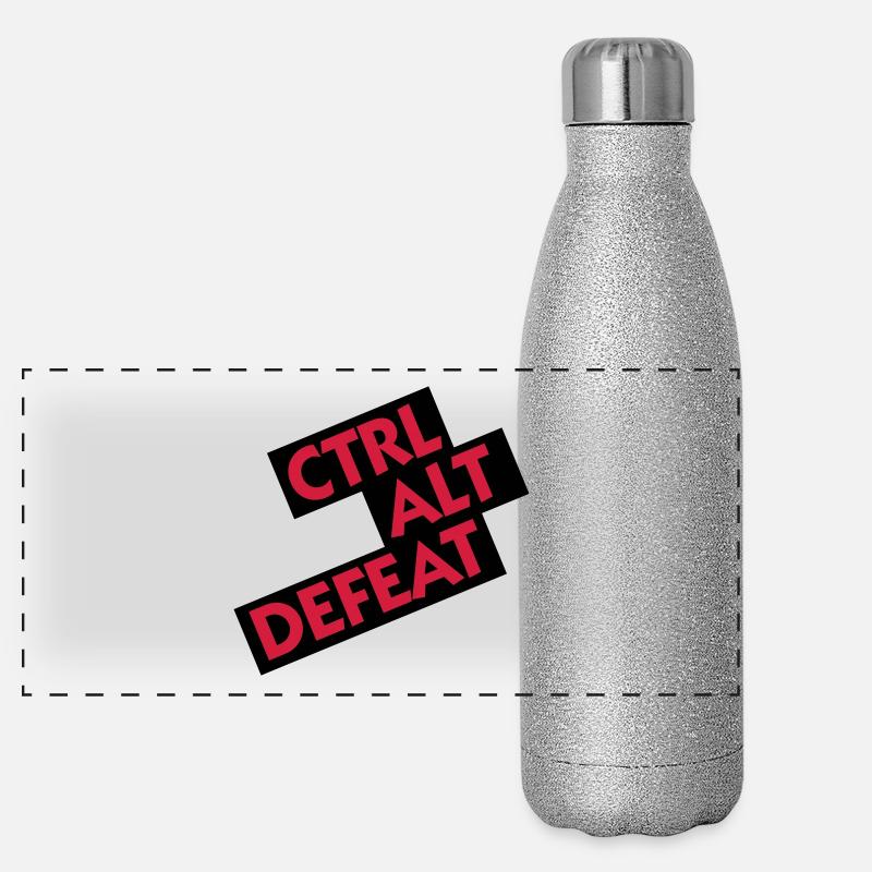 Ctrl Alt Défaite Gourde isotherme panoramique pailletée 500 ml
