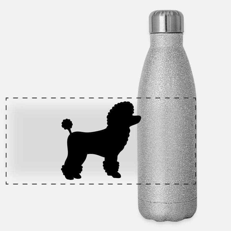 cadeau caniche Gourde isotherme panoramique pailletée 500 ml