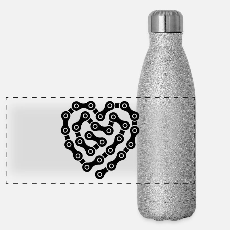Cœur de chaînes Gourde isotherme panoramique pailletée 500 ml