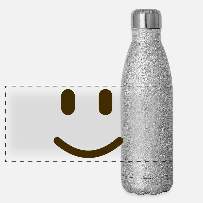 Keep Smile Panorama Glitzer Isolierflasche 500 ml