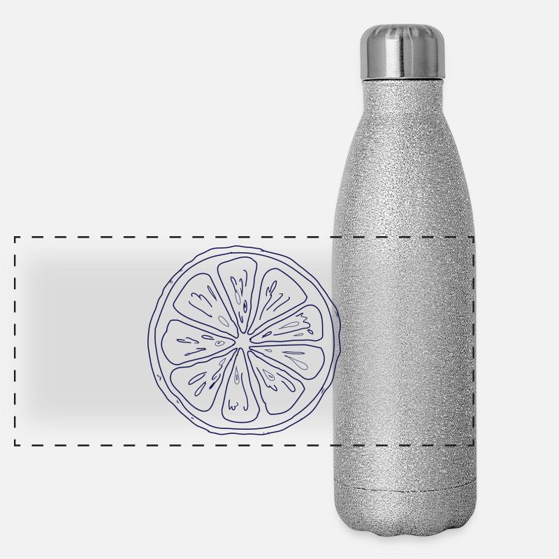 Zitrone Panorama Glitzer Isolierflasche 500 ml