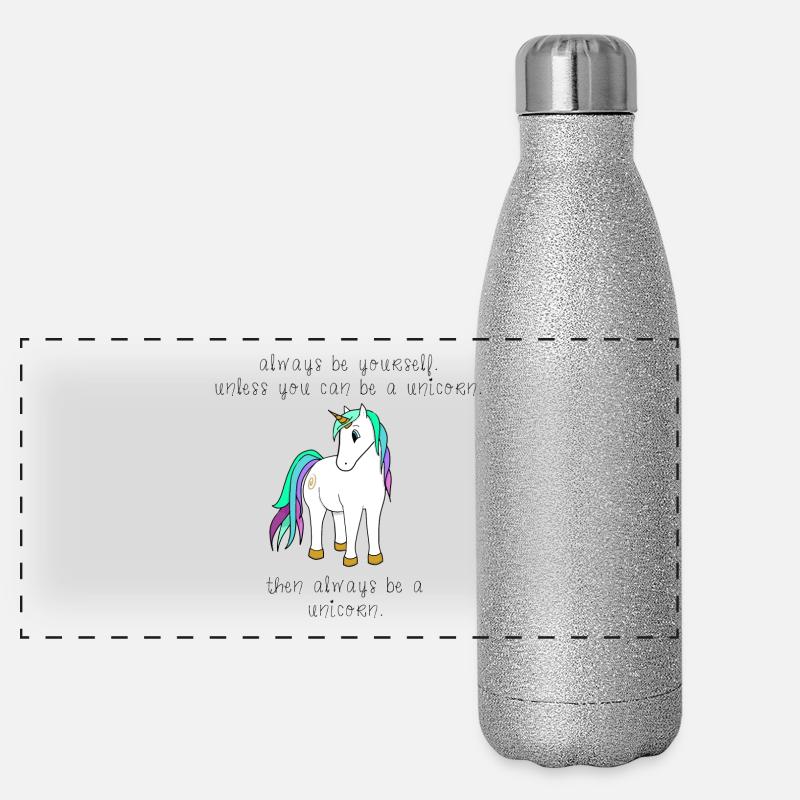 always be yourself. Panorama Glitzer Isolierflasche 500 ml
