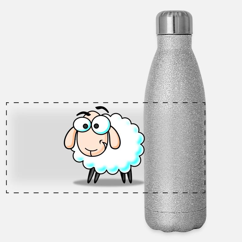 Mouton, agneau Gourde isotherme panoramique pailletée 500 ml