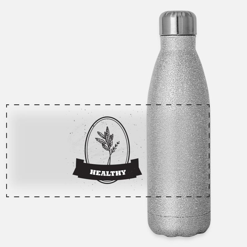 Veganer Vegetarier Tierschutz Geschenkidee Panorama Glitzer Isolierflasche 500 ml