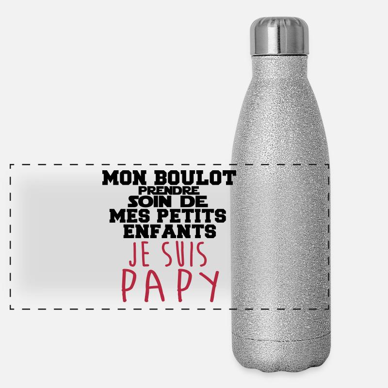 je suis papy Gourde isotherme panoramique pailletée 500 ml