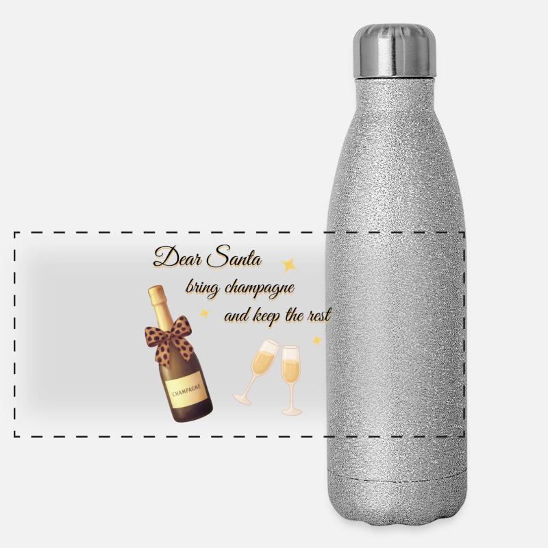 Dear Santa Design Panorama Glitzer Isolierflasche 500 ml