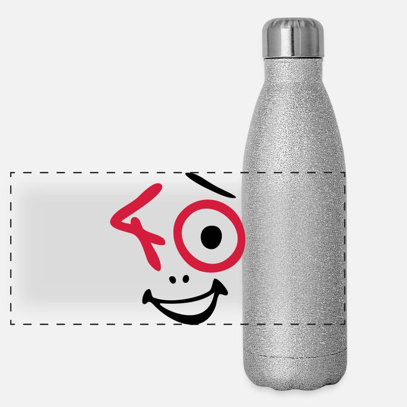 Wow, 40 ans! Gourde isotherme panoramique pailletée 500 ml