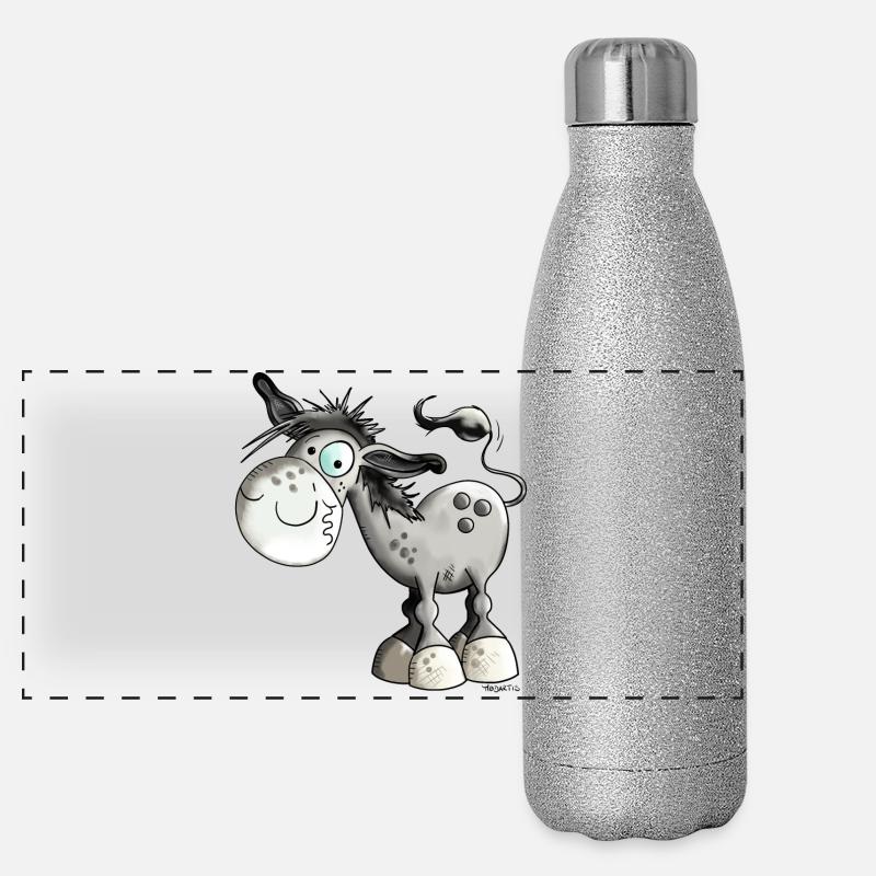 Funny Donkey Panoramic Glitter Thermal Bottle 500 ml