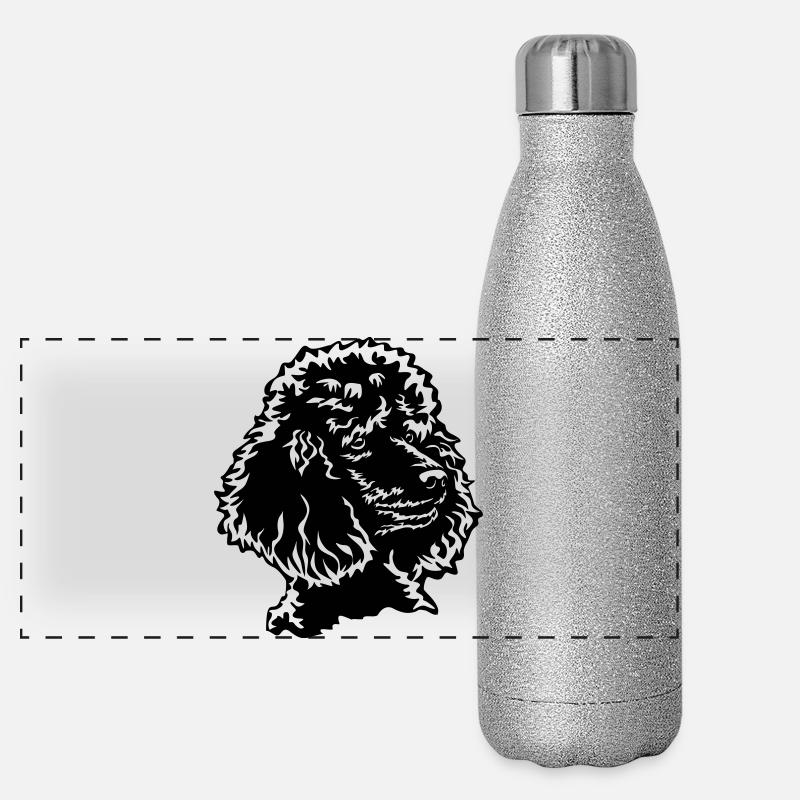 Tête de puiche Gourde isotherme panoramique pailletée 500 ml