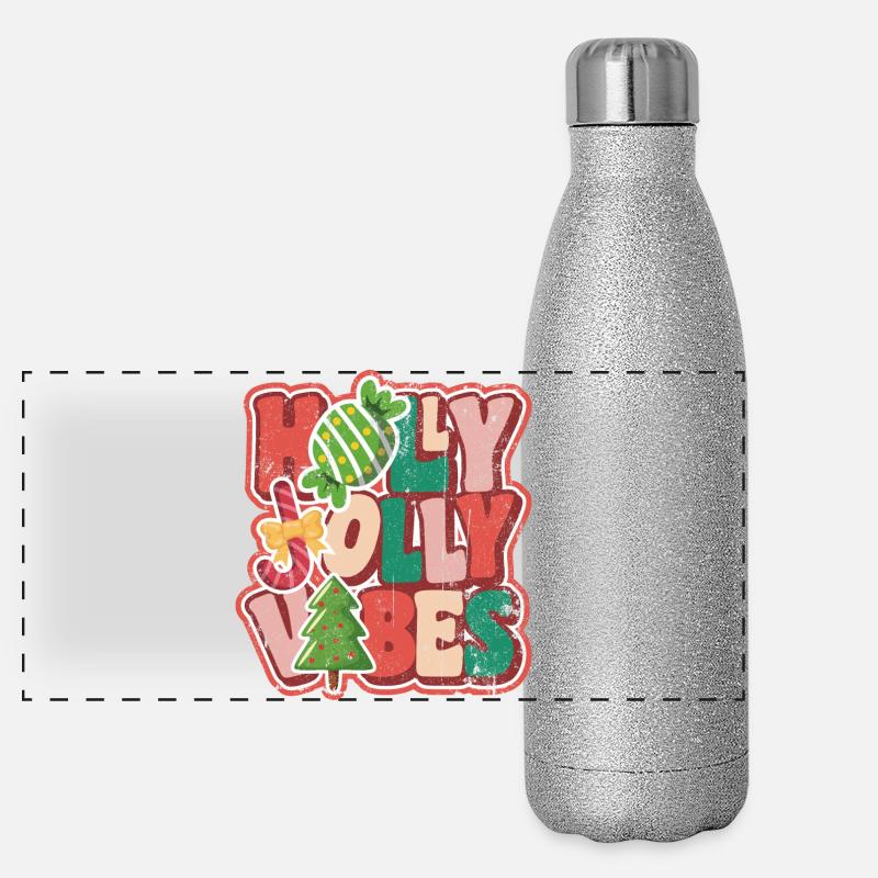 Jolly Holiday Bubbles Christmas Panoramic Glitter Thermal Bottle 500 ml