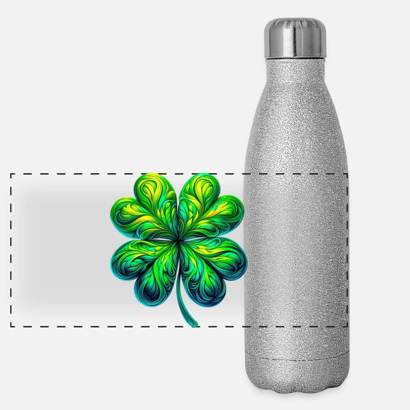 Four-leaf clover Panoramic Glitter Thermal Bottle 500 ml