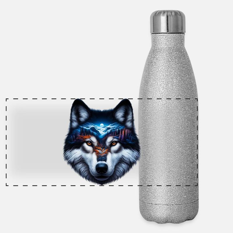 Loup Gourde isotherme panoramique pailletée 500 ml