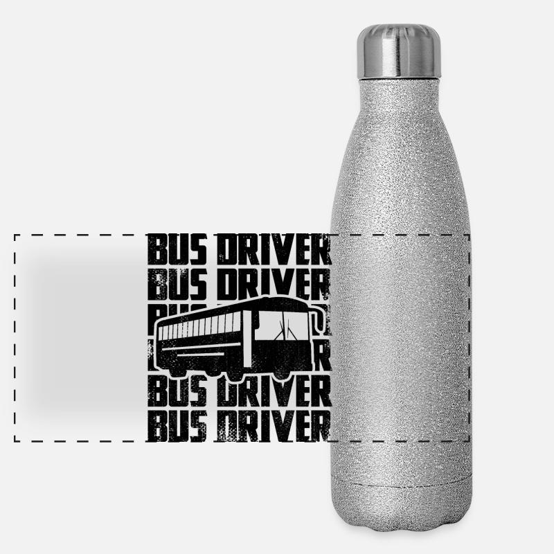 chauffeur de bus Gourde isotherme panoramique pailletée 500 ml