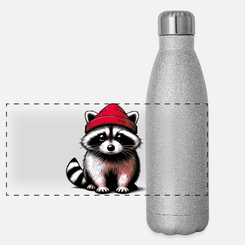 Raton laveur Gourde isotherme panoramique pailletée 500 ml