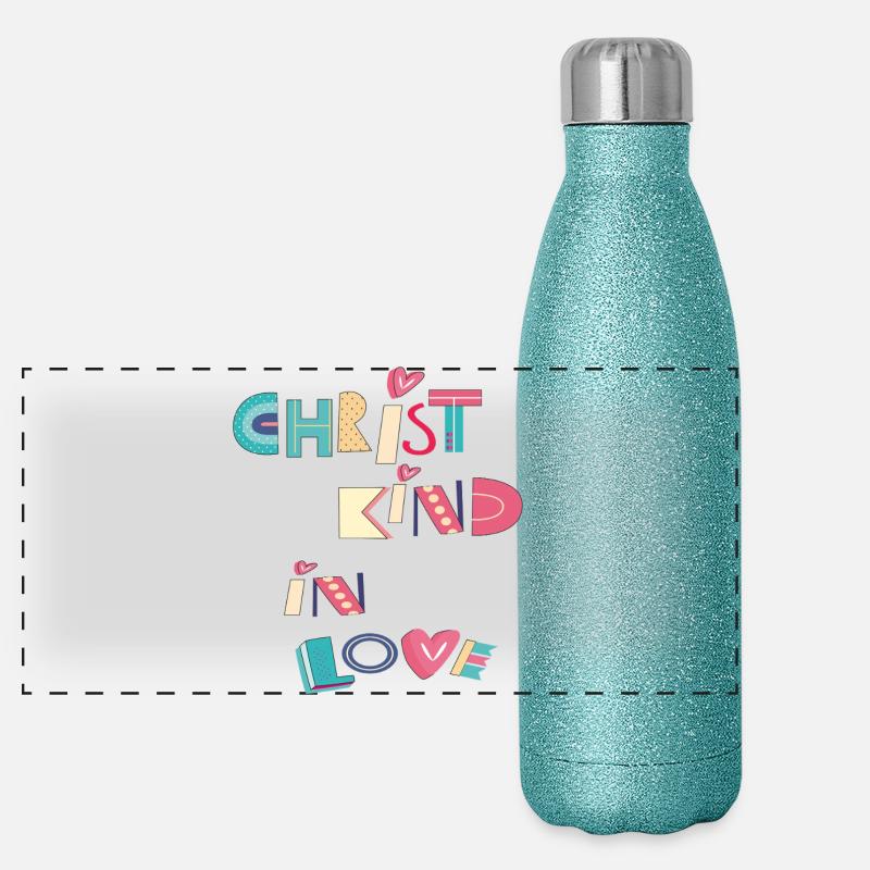 Enfant Jésus dans l’amour Gourde isotherme panoramique pailletée 500 ml