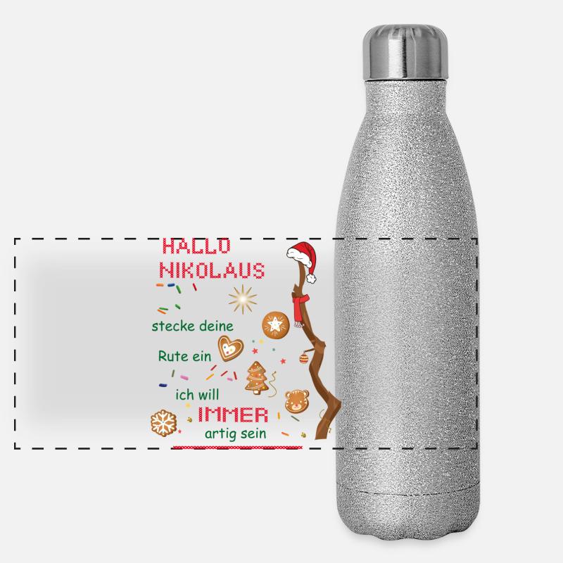 Hello St. Nicholas Panoramic Glitter Thermal Bottle 500 ml