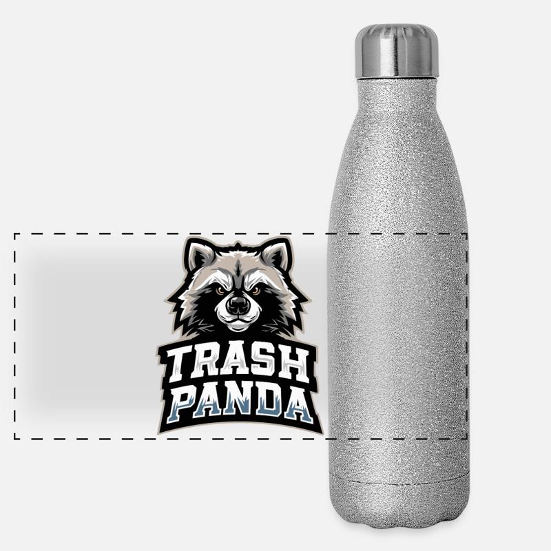 Emblème du Panda Trash Panda Gourde isotherme panoramique pailletée 500 ml