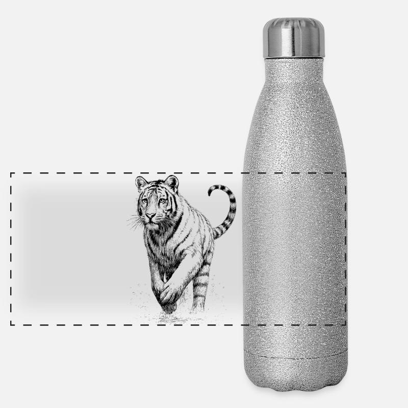 Tiger Panoramic Glitter Thermal Bottle 500 ml