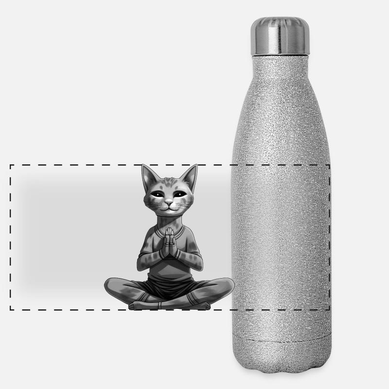 Cat Yoga Panoramic Glitter Thermal Bottle 500 ml