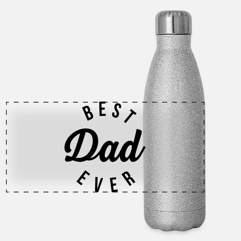 Best Dad Ever 2026 Geschenk Papa Panorama Glitzer Isolierflasche 500 ml