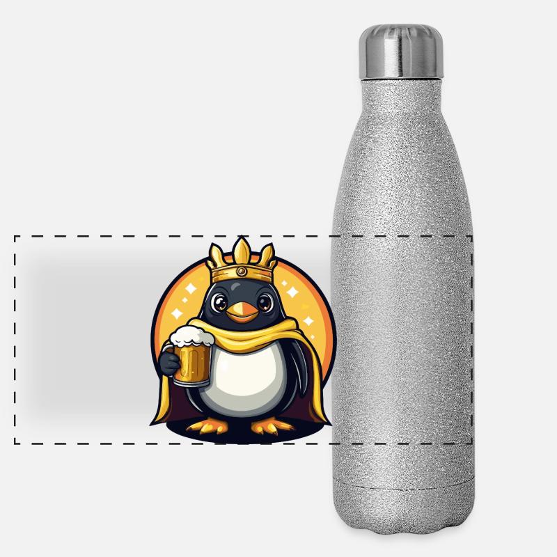 Penguin Beer Funny Panoramic Glitter Thermal Bottle 500 ml