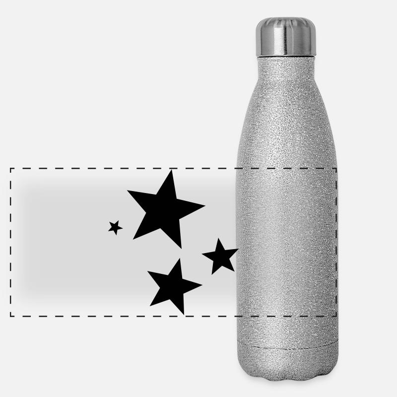 Etoiles Gourde isotherme panoramique pailletée 500 ml
