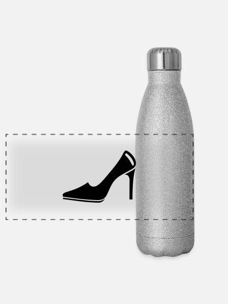 Pumps 1c - Panorama Glitzer Isolierflasche 500 ml - Silber Glitzer - Vorne