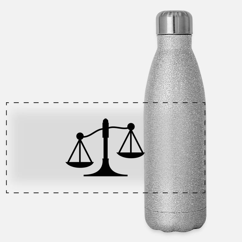 lawyer scales profession Panorama Glitzer Isolierflasche 500 ml