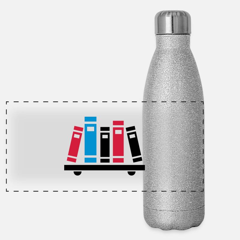 Books Panoramic Glitter Thermal Bottle 500 ml