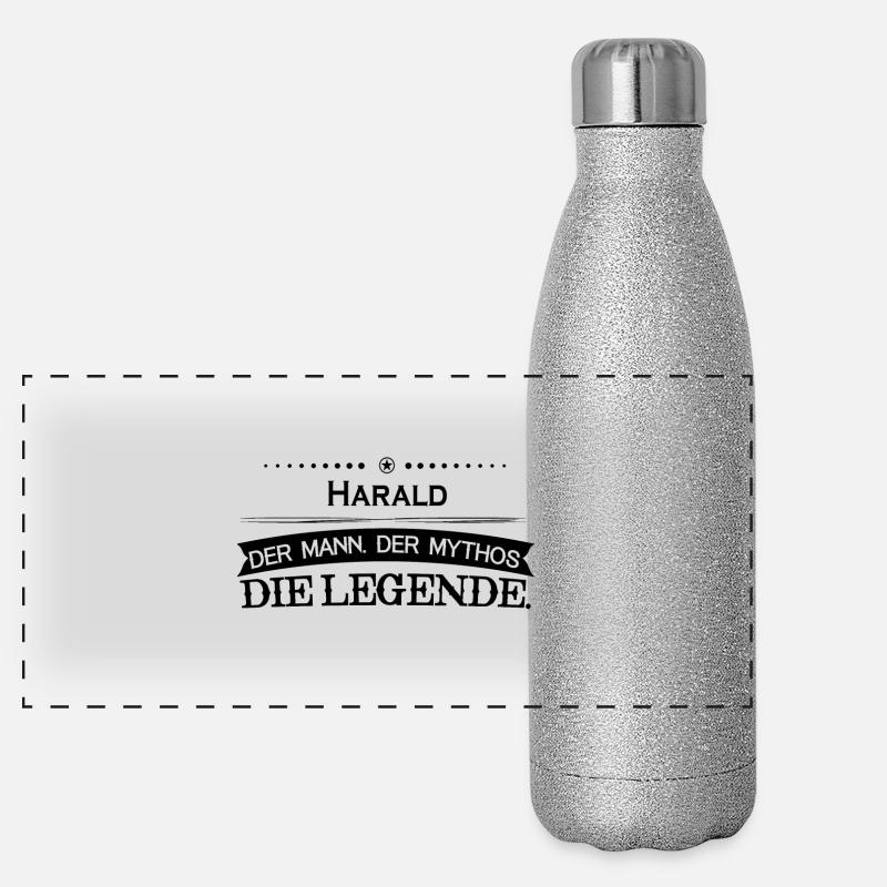 Mythos Legende Vorname Harald Panorama Glitzer Isolierflasche 500 ml