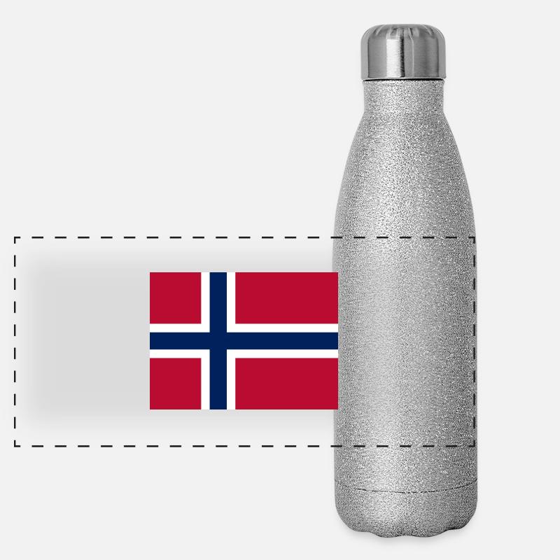 Norwegen Panorama Glitzer Isolierflasche 500 ml