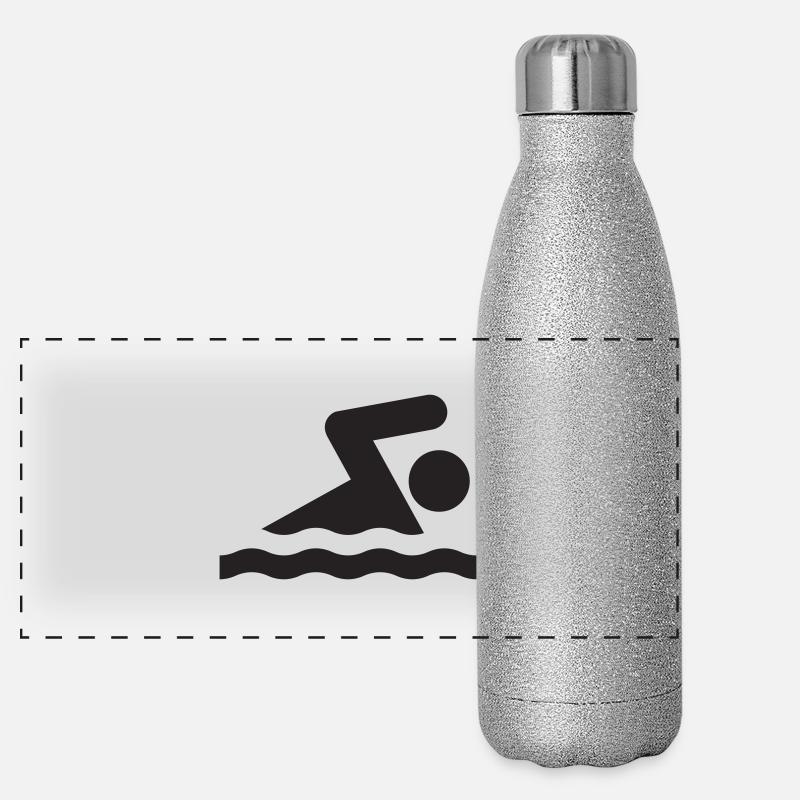 Swimming Panoramic Glitter Thermal Bottle 500 ml